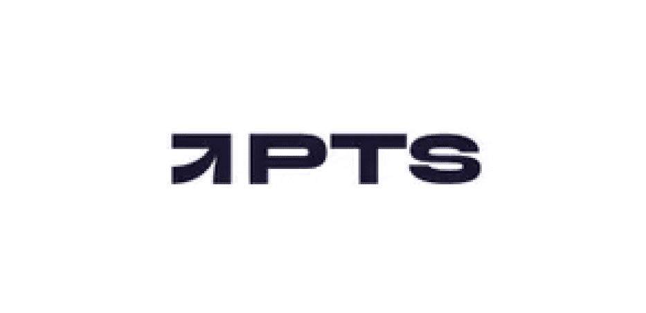 PTS logo with stylized arrow design.
