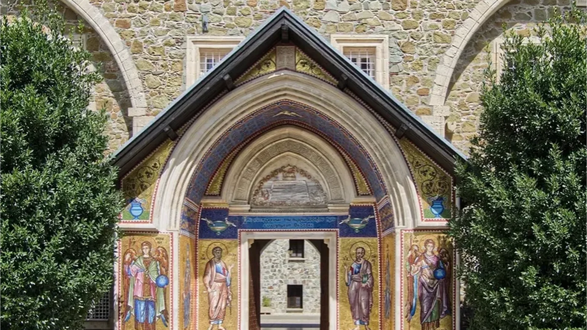 Cultural immersions Cyprus - Kykkos Monastery in the Troodos Mountains, Cyprus, an iconic Orthodox sanctuary surrounded by forested hills.