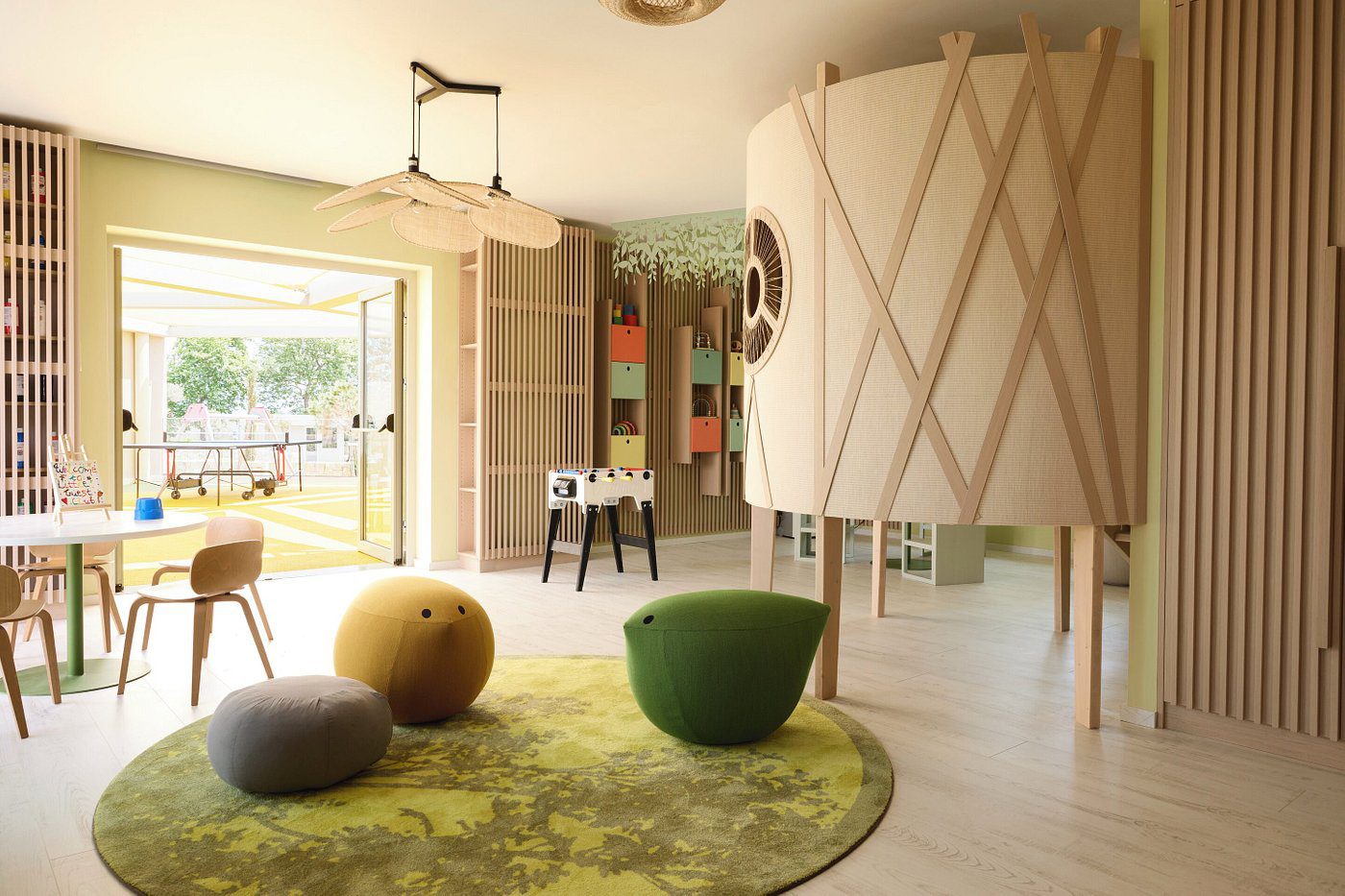 Cozy living space with modern furniture and natural light.